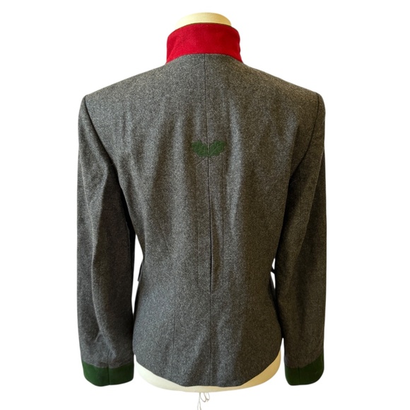 GOSSI TRACHTEN BLAZER VINTAGE 100% FELTED WOOL AUSTRIAN BAVARIAN ELEGANCE 36-6 - Picture 5 of 12